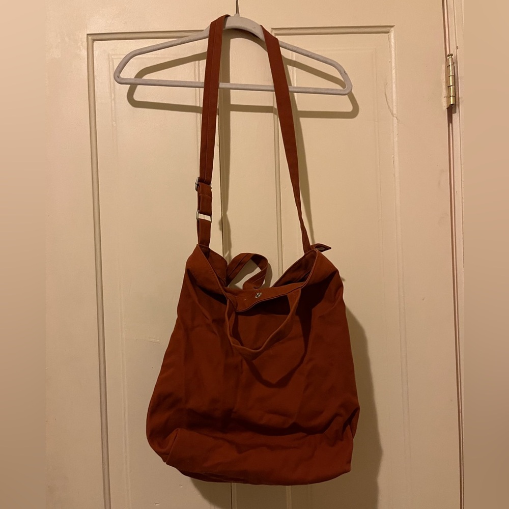 BAGGU canvas duck bag in rusty red